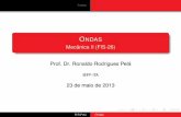 ONDAS Mecanica II (FIS-26)ˆ Prof. Dr. Ronaldo Rodrigues Pela´rrpela/downloads/fis26/FIS26-2013-aula14.pdf · Este cone chama-se cone de Mach; e o´ angulo de Machˆ e v fonte v