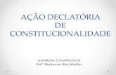 AÇÃO DECLATÓRIA DE CONSTITUCIONALIDADE adpf.pdf · SIMILARIDADES COM A • Controle Abstrato ADI • São para controle de constitucionalidade de atos normativos • São os mesmos