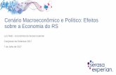 Cenário Macroeconômico e Político: Efeitos sobre a ... · Crescimento econômico Setor externo ... PIB - IBGE (%) -3,6% 0,3% 1,8% Produção Industrial ... Pernambuco 0,2% Mato