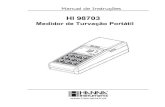 manHI 98703 - 2 - Hanna Instruments Portugal 98703_port.pdf · detectores (difuso e transmitido), garante estabilidade de longo prazo e minimiza interferências de cores e luz dispersa.