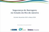 Segurança de Barragens no Estado do Rio de Janeiro · Barragens (PNSB) destinadas à acumulação de água para quaisquer usos, à disposição final ou temporária de rejeitos e