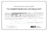 CERTIFICADO DE PARTICIPAÇÃO VI COMPETIÇÃO DE … · A competição foi promovida pelo Grupo PET – Engenharia Civil da Universidade Federal do Rio Grande do Sul (UFRGS). Porto