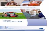Resumo Relatório Anual 2016 - osha.europa.eu · 00 800 6 7 8 9 10 11 (*) ... doenças relacionadas com o trabalho através de sistemas de alerta e sentinela ... idades foi oficialmente