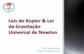 Leis de Kepler & Lei da Gravitação Universal de Newton · Lei da Gravitação Universal de Newton = 1. 2 2 Dois corpos atraem-se gravitacionalmente com forças de intensidades diretamente