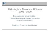 Hidrologia e Recursos Hídricos 2008 / 2009 - Autenticação · Caudal médio mensal – Unidades: m 3, dam 3, hm 3 • Caudal específico ... Curva de vazão •Q = a(h-ho)b –
