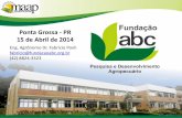 Ponta Grossa - PR 15 de Abril de 2014 - Emater · –I Seminário Nacional de Mecanização Agrícola ... ́rea realmente trabalhada e, na eficîncia de campo. ... amortece o impacto