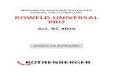 Rothenberger - Manual ROWELD UNIVERSAL PRO · 4.3 As operações de preparação da soldagem (raspagem e limpeza dos tubos a serem soldados) são de fundamental importância para