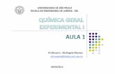 UNIVERSIDADE DE SÃO PAULO ESCOLA DE ENGENHARIA DE …sistemas.eel.usp.br/docentes/arquivos/5817045/433/Aula1-Geral... · Para a realização de um experimento químico é necessária