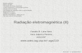 Radiação eletromagnética (II) - Departamento de Astronomiaaga210/pdf_2017a/Radiacao_2_2017.pdf · • Em 1911, Ernest Rutherford faz o primeiro modelo atômico moderno, composto