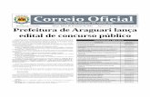 Terça - feira, 06 de março de 2012 Prefeitura de Araguari ... · Distribuição Gratuita Terça - feira, 06 de março de 2012 Ano I I nº 87 ... Divulgação do gabarito da Prova