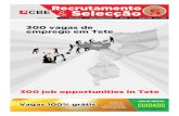 Recrutamento 5 Selecção - cbe.co.mzcbe.co.mz/admin/ficheiros/88/  · PDF fileRecrutamento & Selecção PUB 300 vagas de emprego em Tete 300 job opportunities in Tete Tete Vagas