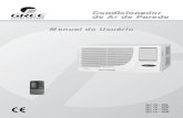 Condicionador de Ar de Parede - pdf.webarcondicionado.com.brpdf.webarcondicionado.com.br/gree/manual/usuario/mdu-janela-gj10... · · Operação no Modo de Refrigeração: A temperatura