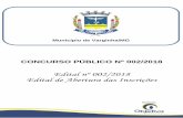 Edital nº 002/2018 Edital de Abertura das Inscrições · respeitada a ordem de classificação, ... por necessidade do serviço, ... Oficial de Serviços Públicos∕Soldador 01