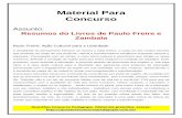 Material Para Concurso - questoesconcursopedagogia.com.brquestoesconcursopedagogia.com.br/wp-content/uploads/2017/08/30... · Resumo do livro: A PRÁTICA EDUCATIVA: COMO ENSINAR Antonio