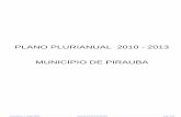 PLANO PLURIANUAL 2010 - 2013 MUNICÍPIO DE PIRAUBAcmpirauba.mg.gov.br/webbest/leis/arquivos/Lei 735-2009 PPA 2010... · MUNICÍPIO DE PIRAUBA LEI DO PLANO PLURIANUAL 2010 - 2013 Lei