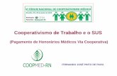 Cooperativismo de Trabalho e o SUS - eventos.cfm.org.br · um contrato com a Cooperativa Médica do Rio Grande do Norte, ... para o pagamento de uma complementação da ... OFERTA