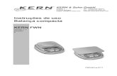 Instruções de uso Balança compacta - KERN & SOHN GmbH · A balança que você adquiriu serve para a definição de pesos (valores de pesagem) de material pesado. É destinada para