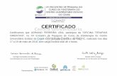 CERTIFICADO - enpesqfisio15.webnode.com · CERTIFICADO Certificamos que ADRIANO FERREIRA LEAL participou da “OFICINA TERAPIAS ORIENTAIS”, no XV Encontro de Pesquisa do Curso de