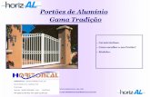 Portões de Alumínio Gama Tradição - Horizontal · 2 Caractéristicas A Gama Tradição oferece muita escolha em designs de portões e cancelas, declináveis em versão “de abrir”