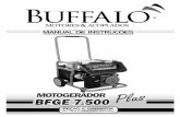 BFGE 7.500 MOTOGERADOR Plus - buffalo.com.br · - De preferência utilize a empilhadeira para levantar o conjunto ... - Uma conexão incorreta pode danificar ... Proceda da seguinte