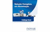 Solução Completa em Automação - ECOLUX · 2013-09-05 · prioridade para NOVUS, ... N1040 Indicador de Vazão - N1500FT* Controlador de Temperatura ... Função Automático/Manual