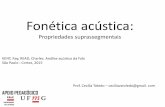 Fonética acústica - grad.letras.ufmg.br · Análise acústica da Fala São Paulo : Cortez, 2015 . Segmentos da fala Unidades sonoras: FONES, ALOFONES, FONEMAS Propriedades segmentais
