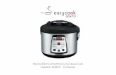 Panela Elétrica Multifuncional-Easy Cook Modelo: PEM05 ... Easy Cook.pdf · 4. No Pote Antiaderente, coloque um pouco de azeite, acrescente cebola e/ou o alho e mexa até dourar.