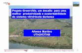 Projeto GreenVitis, um desafio para uma melhor ... · Instalação do campo experimental e caracterização dos solos Monitorização das variáveis microclimáticas associadas às