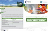 CURSO DE ESPECIALIZAÇÃO TECNOLÓGICA - CET … · - Sistema de gestão ambiental ISO 14001 - Sistemas de gestão da qualidade e ambiente ... A formação em contexto de trabalho,