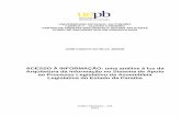 ACESSO À INFORMAÇÃO: uma análise à luz da Arquitetura da ...dspace.bc.uepb.edu.br/jspui/bitstream/123456789/3662/1/PDF - José... · processo Legislativo da Assembleia Legislativa