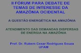 II FÓRUM PARA DEBATE DE TEMAS DE INTERESSE DA AMAZÔNIA ... · A QUESTÃO ENERGÉTICA NA AMAZÔNIA ATENDIMENTO DAS DEMANDAS DISPERSAS DE ENERGIA NA AMAZÔNIA ... Populações alocadas