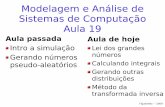 Modelagem e Análise de Sistemas de Computação Aula 19classes/model-analise-2009/slides/aula_simul_2.pdf · Calculando integrais Gerando outras distribuições Método da transformada