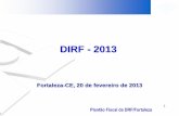 DIRF - 2013 - CRC-CE | Conselho Regional de Contabilidade ... · de inexistência de códigos • nos casos de lucros e dividendos apurados a partir de 1996, se ... inferior ao limite