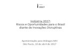 Indústria 2027: Riscos e Oportunidades para o Brasil ... · Apresentação para Diálogos MEI São Paulo, 10 de abril de 2017 i Projeto 2027 ... •Inovações disruptivas (clusters