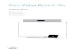 Cisco Webex Room Kit Pro Installation Guide · c. Antenas para Codec Pro d. Cabo de alimentação para Codec Pro * e. Abas de rack para Codec Pro (opcional) f. Câmara Precision 60