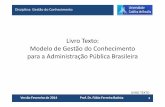 Livro Texto: Modelo de Gestão do Conhecimento para a ... · LIVRO TEXTO Versão Fevereiro de 2014 Prof. Dr. Fábio Ferreira Batista CAPÍTULO 4 MODELO DE GESTÃO DO CONHECIMENTO