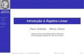 Introdução à Álgebra Linear - labma.ufrj.brmcabral/livros/livro-alglin/alglin-material/... · Introdução à Álgebra Linear Espaço Rn Deﬁnição Operações Espaços Gerados