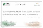 Apresentação do PowerPoint - lapsiudesc.files.wordpress.com · Química do Centro de Ciências Tecnológicas (CCT) da Universidade do Estado de Santa Catarina (UDESC) em Joinville,