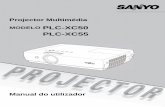 MODELO PLC-XC50...4 Informações para o utilizador Antes de utilizar o projector, leia atentamente este manual e utilize correctamente o projector. Este projector apresenta muitas