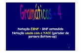 NotaçãoEBNF –BNF estendida Notaçãousadacom o YACC ...wiki.icmc.usp.br/images/2/21/Gramatica_4.pdf · Microsoft PowerPoint - gramatica_4.ppt Author: sandra Created Date: 3/22/2010