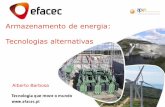 Armazenamento de energia: Tecnologias alternativas · Constrangimentos de transmissão de energia na rede Intermitência do consumo de electricidade “Gap” de gestão entre geração