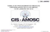 TABELA DE PROCEDIMENTOS MÉDICOS CREDENCIADOS PELO CIS-AMOSC 18 DE ...cisamosc.sc.gov.br/wp-content/uploads/2017/08/TABELA-VALORES-2018.pdf · cintilografia para avaliaÇÃo de esvaziamento