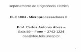 Departamento de Engenharia Elétrica - feis.unesp.br · Departamento de Engenharia Elétrica Revisão de ELE 1078 - Microprocessadores I Arquitetura Básica do 8085 - Parte I . 17