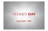 José Galló - CEO - mzweb.com.br Day_por_final.pdf · 5% 10% 15% 20% 25% 30% 35% P/E 2010 ROIC. 15 ... Consumo anual de roupas, calçados, perfumes e cosméticos. 19 ... para a decisão