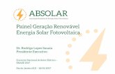 Painel Geração Renovável Energia Solar Fotovoltaica · 2º Leilão de Energia de Reserva (LER) de 2016 –19/12/2016 • Produtos específicos para as fontes solar fotovoltaica