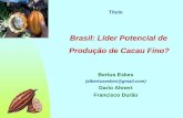 Brasil: Líder Potencial de Produção de Cacau Fino?forumdocacau.com.br/wp-content/uploads/2017/10/Palestra-Albertus... · II Simpósio de Cacauicultura Capixaba Prólogo Cacau do