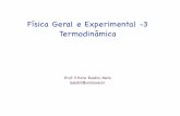 Física Geral e Experimental -3 Termodinâmica • A grosso modo, do ponto de vista atômico/molecular a temperatura ... ainda um Termômetro Equilíbrio Térmico. A lei zero da termodinâmica