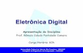 Prof. Rômulo Calado Pantaleão Camara Carga Horária: 60hromulo.camara/novo/wp-content/uploads/2013/07/... · Necessidade da Sociedade X Uso da eletrônica digital –Exemplos .