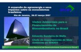 Visões Ambientais para o Financiamento de Biocombustíveis ... Eduardo_Bandeira_de_Mello_BNDES.pdf · Atuação do BNDESAtuação do BNDES! O Meio Ambiente é considerado em todo