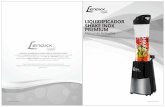 LIQUIDIFICADOR SHAKE INOX PREMIUM - lenoxx.com.br · Esse produto é exclusivamente de uso doméstico e também não deve ser utilizado em hotéis e pousadas por seus ... Manual do